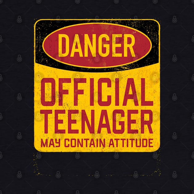 13th Birthday - Danger Official Teenager May Contain Attitude by Kudostees